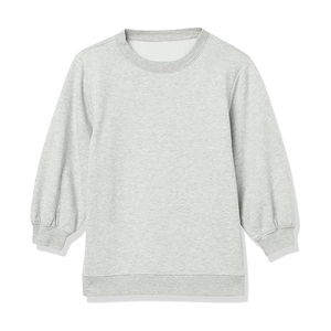 เสื้อสเวตเชิ้ตขอบดิบสำหรับผู้หญิง ทรงโอเวอร์ไซส์ แขนยาว คอกลม ผ้าฟลีซผสมคอตตอนเนื้อนุ่ม สไตล์สตรีทแวร์ - Product Image 1