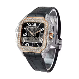Luxury Fashion Square Quartz Automatic <b>Watch</b> <b>Black</b> Dial Roman Numerals Date Analog Gold Tone Stainless Steel Strap Charm - Product Image 3