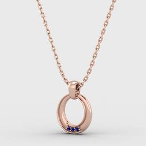 Collar con Colgante de Tres Piedras de Plata de Ley 925 Chapado en Oro de 18k, Estilo Minimalista, Regalo para Parejas, Amor Eterno, Zafiro y Cuarzo - Product Image 3