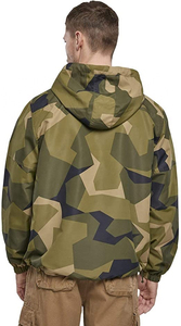 Men's <b>Camouflage</b> Windbreaker Jacket Quarter-Zip Hooded Windproof Polyester Outdoor Wear Regular Fit Autumn Style - Product Image 2