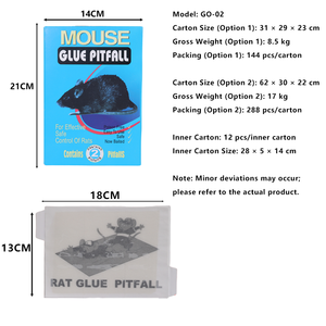 Trampa para <span class=keywords><strong>Ratones</strong></span> con Adhesivo y Película Desprendible con Aroma a Cacahuete para <span class=keywords><strong>Ratones</strong></span> Pequeños y Plagas Domésticas - Product Image 3