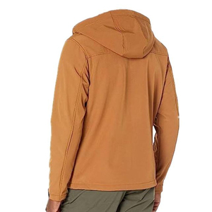 High Quality Breathable Bonded <b>Canvas</b> Waterproof Windproof Softshell <b>Jacket</b> <b>for</b> <b>Men</b> Outdoor Running Hooded - Product Image 1