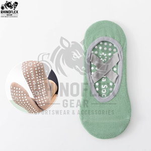 High Quality Custom Logo Womens Cotton Bamboo Yoga Grip <b>Socks</b> Fitness <b>Socks</b> With Grip Anti-slip <b>Breathable</b> Cuff Body Design - Product Image 3