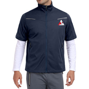 Veste de sport pour homme à manches courtes, légère, respirante, imperméable, avec demi-fermeture éclair, style baseball - Product Image 1