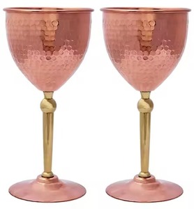 Trendy Metal Wine Goblet Decorative Drinking Cup for Wine Serving Suitable for Dining <b>Table</b> Home Bar and Parties - Product Image 1