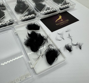 ขนตาปลอมคุณภาพสูงแบบสำเร็จรูป เส้นใยสังเคราะห์ สีดำด้าน 0.03-0.05 มม. งอน CC/DD/M/L จัดส่งรวดเร็ว 10D-20D - Product Image 5