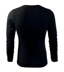 เสื้อยืดถักคอกลมแขนยาวสำหรับผู้ชาย, ชุดลำลองทรงสลิมฟิต - Product Image 4