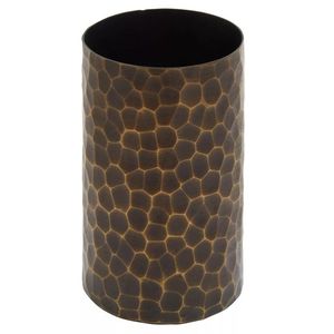 Jarrón de Metal de oro rosa con medio estampado, decoración del hogar y decoración de oficina, jarrón de mesa, Juego de 2 - Product Image 6