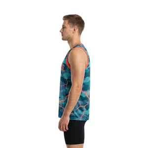 Ensemble de maillot et short de basketball ajustés pour homme, col en V, sans manches, imprimé motif camouflage craquelé, nom et numéro de l'équipe, uniforme deux pièces pour adulte - Product Image 5