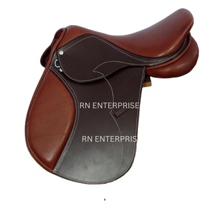 Selle de saut d'obstacles anglaise en cuir véritable, siège rembourré doux, 100% cuir de vache, taille personnalisable 14-18 pouces, qualité supérieure - Product Image 2
