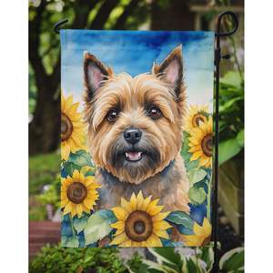 Cairn Terrier Tournesols Drapeau de Jardin Boîte aux Lettres Multicolore Bannière Décorative de Cour pour Patio Oeuvre de Fleurs Taille pour Petit - Product Image 3