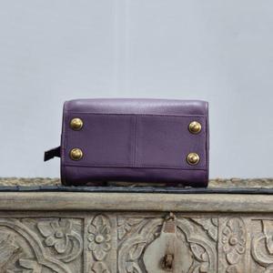 Bolsa de Viaje de Cuero Genuino Morado de Lujo con Panel de Piel de Vaca y Borlas, Ligera y de Gran Capacidad - Product Image 5