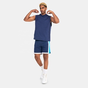 <b>Sleeveless</b> <b>Hoodie</b> Tank Top <b>Men</b> Low Price Custom <b>Hoodie</b> Pullover Training Workout Breathable Hooded Tank Tops Custom Logo - Product Image 1