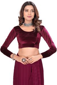Blusa india de manga larga lista para usar, estilo occidental para damas, para usar con sari o lehenga, compre al precio más bajo. - Product Image 5