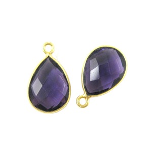 Custom Children's Necklace 7x10mm Bezel Set Faceted Amethyst Gemstone Pendant February Pendant <b>Charm</b> Fashion Pendants <b>Charms</b> - Product Image 1