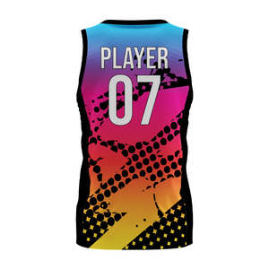 Maillot de basket-ball unisexe sans manches à col en V, 100% polyester, respirant, séchage rapide, évacuation de l'humidité, entraînement, maillot d'équipe personnalisé - Product Image 5