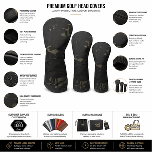 Lightweight Protective Classic Leather <b>Golf</b> Head Cover Simple Design Soft Material For Everyday Use Pu Leather <b>Golf</b> Head Covers - Product Image 5