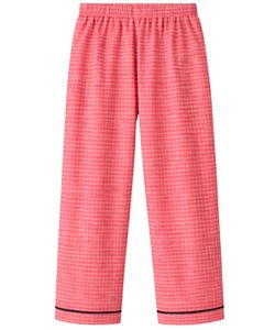 Ensemble de pyjama pour femmes à carreaux roses personnalisés, manches longues, boutons, vêtements de nuit doux et respirants en coton, ensemble de détente deux pièces - Product Image 2