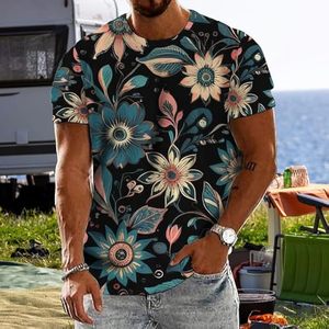 Camisetas estampadas para hombre, personalizables con diseño floral, tela premium, ropa de golf de alto rendimiento, OEM, ODM, moda. - Product Image 3