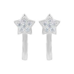 2026 Best Selling Women's Star Shape 925 Sterling <b>Silver</b> Fine <b>Stud</b> Earrings Wholesale Cubic Zirconia Gemstone At Reasonable Rate - Product Image 1