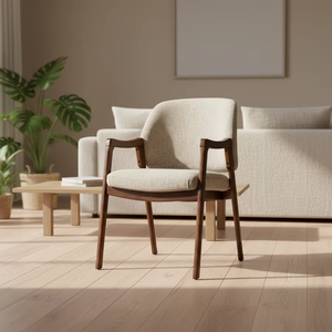 เก้าอี้ทานอาหารกลางแจ้ง Saloka ทำจากไม้สักแท้ พร้อมเบาะรองนั่ง ดีไซน์ทันสมัยเรียบง่าย เหมาะสำหรับห้องรับประทานอาหารและห้องนั่งเล่น - Product Image 4