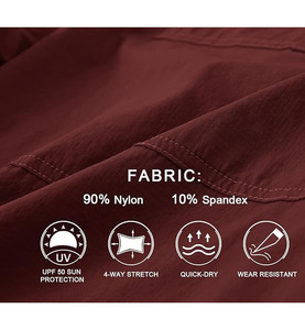 Shorts décontractés pour hommes en molleton 100 % coton, coupe classique, taille haute élastique, brodés, anti-plis, multi-poches, couleur et logo personnalisables - Product Image 6