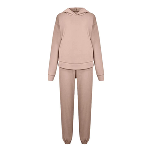 Conjunto de dos piezas de chándal con capucha estampado para mujer, talla grande, verde lima, para invierno, estilo urbano, venta al por mayor - Product Image 1