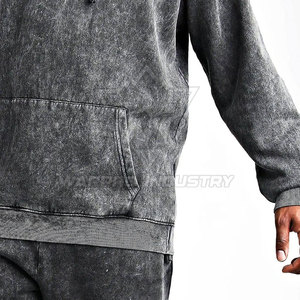 New Arrival Casual Wear Collection Acid Wash Tracksuit Oversized <b>Hoodie</b> And Jogger Two Piece Set For Daily Comfort - Product Image 6