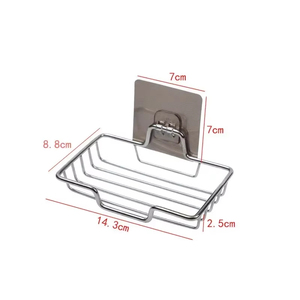 Support mural pour savon de haute qualité en acier inoxydable, porte-savon et porte-éponge, accessoires de salle de bain - Product Image 6