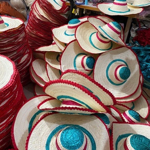 Colorful Trim Mexico Beach <b>Hat</b>, Handwoven Sun <b>Hat</b> for Women and <b>Men</b>, <b>Straw</b> <b>Hat</b> Summer Holiday Wholesale - Product Image 6