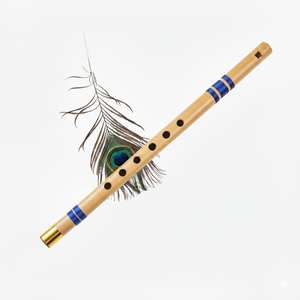 Flauta Bansuri Tradicional Hecha a Mano de Bambú, Instrumento Musical Indio para Principiantes, Práctica Musical al Aire Libre - Product Image 1