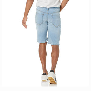 Conjunto de pantalones cortos de mezclilla rasgados de cintura alta para hombre, atuendo de verano, camisa de mezclilla desgastada al por mayor, alta calidad - Product Image 2