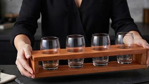 Support en bois de qualité supérieure pour verres, organisateur élégant et raffiné, parfait pour la présentation sur comptoir ou table de cuisine - Product Image 5