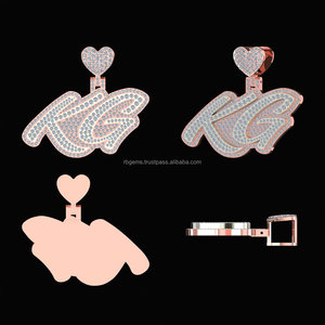 Personalizado 14K oro blanco rosa Hip Hop colgante de moda laboratorio cultivado diamantes 4,88 quilates 30 gramos de oro peso anillos de diamantes - Product Image 3