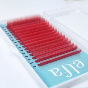 Couleurs mélangées Extensions de faux cils individuels classiques brillants colorés paillettes Volume russe maquillage pour les fêtes - Product Image 2