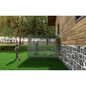 Recinto per Polli con Rete Verde 9.8x6.5x6.5FT per Cortile, Gabbia per Animali - Product Image 1
