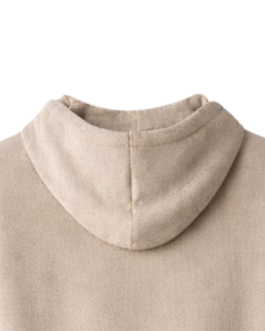 Sudadera con Capucha Beige para Mujer, de Algodón y Felpa, con Logotipo Personalizado Bordado, Ropa Casual Urbana, Venta al Por Mayor de Fábrica OEM - Product Image 6