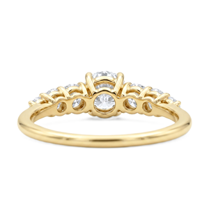 Wholesale Personalized Bridal Jewelry Round Lab Grown Diamond 14K 18K Solid Gold Engagement Band <b>Wedding</b> Band Prong Setting Ring - Product Image 4