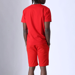 Derniers ensembles d'été décontractés pour hommes avec logo imprimé, t-shirt et short de couleur unie, en promotion - Product Image 2