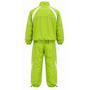Ensemble de survêtement coupe-vent pour homme Parrot 300 GSM, fermeture éclair intégrale, logo personnalisé, col montant, 100% nylon, vêtements de sport, poches latérales - Product Image 3