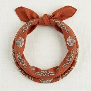 Pañuelo Cuadrado con Estampado de Animales Marinos, Estilo Casual de Algodón, para las Cuatro Estaciones - Product Image 6