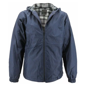 Veste coupe-vent à capuche grande taille personnalisée et abordable pour hommes, design patchwork, imperméable, 100% polyester, couleurs bordeaux et gris - Product Image 5