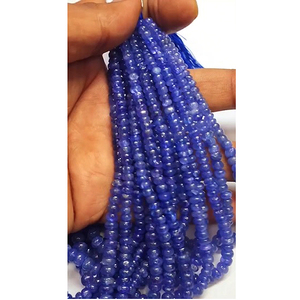 Perles Rondelles Lisses et Polies de Tanzanite Bleue Naturelle à 7 Brins, 5 mm, 726 carats, 16 pouces, Iroc Sales Gemstones Wholesale, 217,8 $ US - Product Image 3