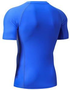 Factory OEM Custom Unisex Rashguard Sublimation All Over Print UV Protection <b>Compression</b> Polyester Wholesale Made OEM Wholesale - Product Image 2