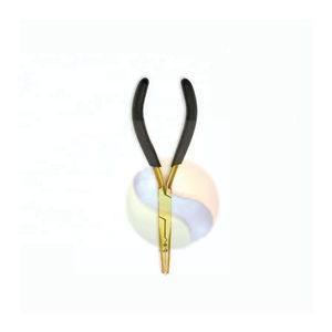 “Premium Gold-Plated Hair Extension Pliers Kit – Composite Material, <b>Needle</b> Nose, Rubber Grip, <b>Bead</b> Removal Tools - Product Image 3