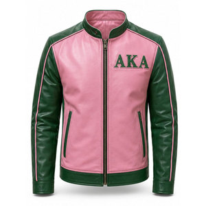 Veste en cuir classique Greek Alpha au style intemporel, veste en cuir vintage Greek Alpha au look robuste - Product Image 2
