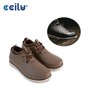 Office Anti-Odor Eco OrthoLite Foam Waterproof Lace-Up Sustainable Flexible Outdoor Rainboots Men/Women Winter Autumn Summer - Product Image 1