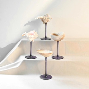 Verre à cocktail en coquille de conque, verres à martini, gobelet à vin, coupe à champagne en coquille naturelle pour bar, célébrations et mariages - Product Image 3