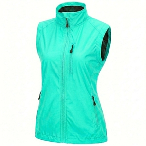 Gilet unisexe léger et respirant en nylon avec fermeture éclair, col montant, protection anti-UV, coupe-vent, sans manches, style sportif - Product Image 1