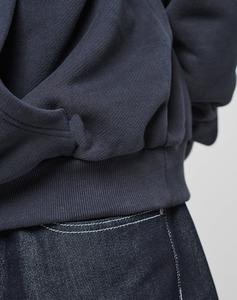 New Vintage Men's Hoodies Sweatshirts Boxy Fit Oversized Drop Shoulder Heavyweight 100% Cotton French Terry 450GSM Plain Dyed - Product Image 5